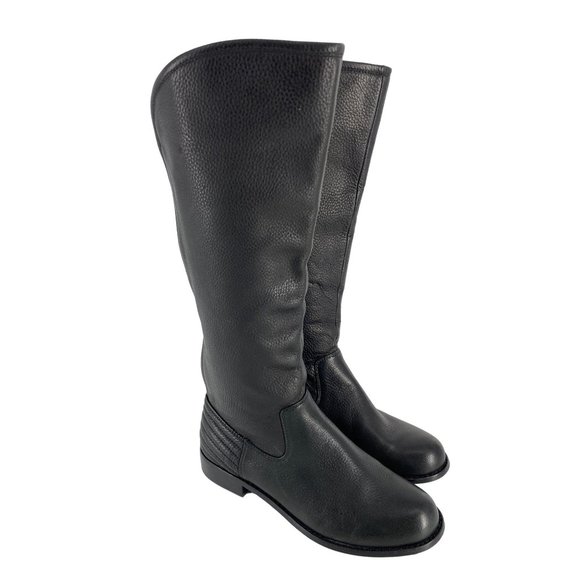 Women's Splendid Oakville Black Leather Elastic Back Boots Size 6M - Picture 1 of 5